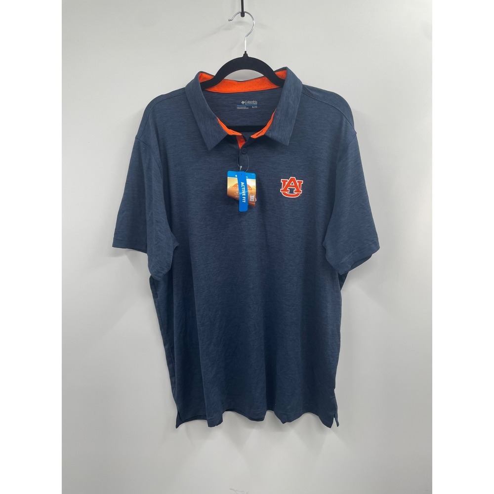Columbia CLG Tech Trail Polo Shirt Men's XL Navy Blue Outdoor Regular‎ Fit NWT